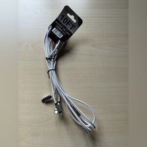 iWireless Premium 3-in-1 10ft high-speed cable with USB-C, Micro-USB, Lightning